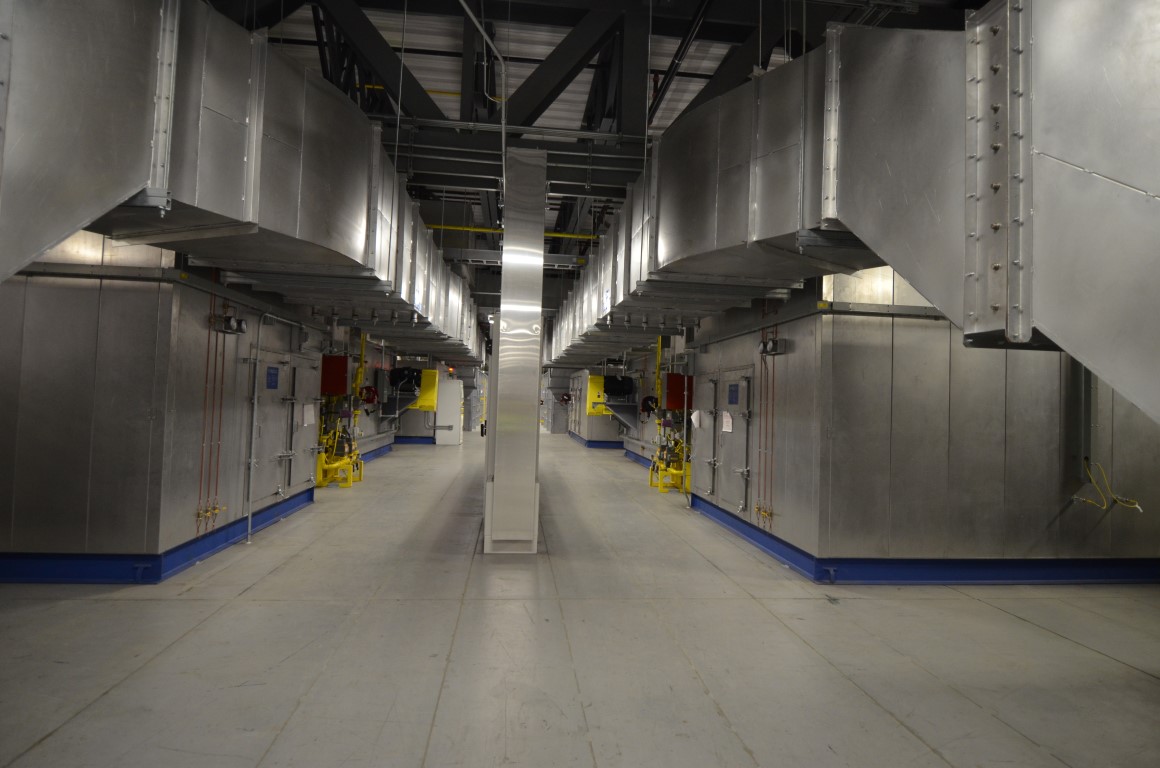 paint booth plenum section and ductwork